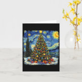 Carte Christmas Tree Van Gogh Starry Night Christmas 202 (Fleur jaune)