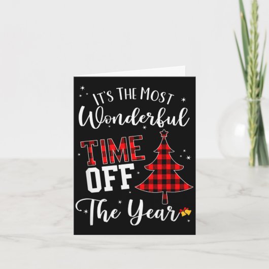 Carte Christmas Trees It's The Most Wonderful Time Off T (Devant)