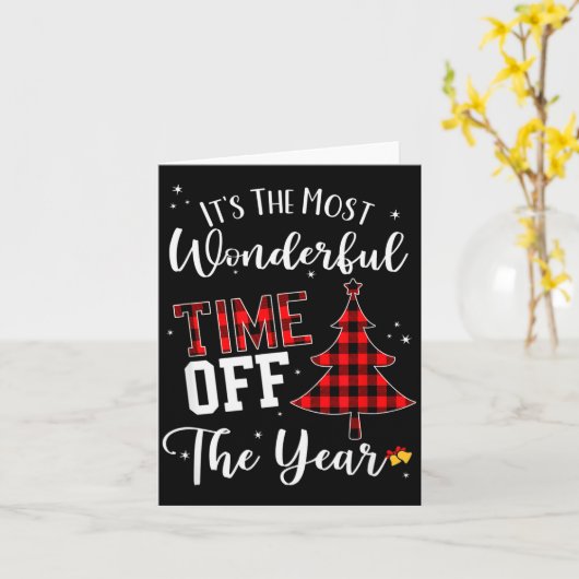 Carte Christmas Trees It's The Most Wonderful Time Off T (Fleur jaune)