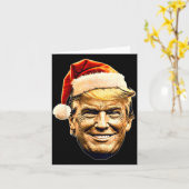 Carte Christmas Trump Face Santa Funny Xmas Meme Men Wom (Fleur jaune)
