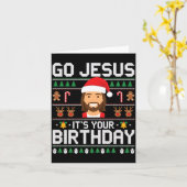 Carte Christmas Women Messy Bun Skull Dead Inside But Jo (Fleur jaune)