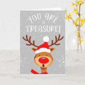 CARTE CHRISTMAS YOU ARE A TREASURE CARD (Fleur jaune)