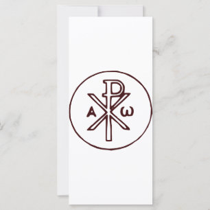 Carte Christogramme sacré Chi-Rho Beaux-Arts