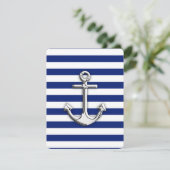 Carte Chrome Anchor on Navy Stripes (Debout devant)