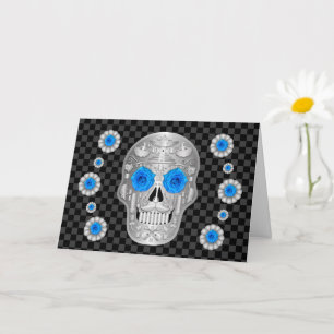 Carte Chrome Calavera (Rose Bleue)
