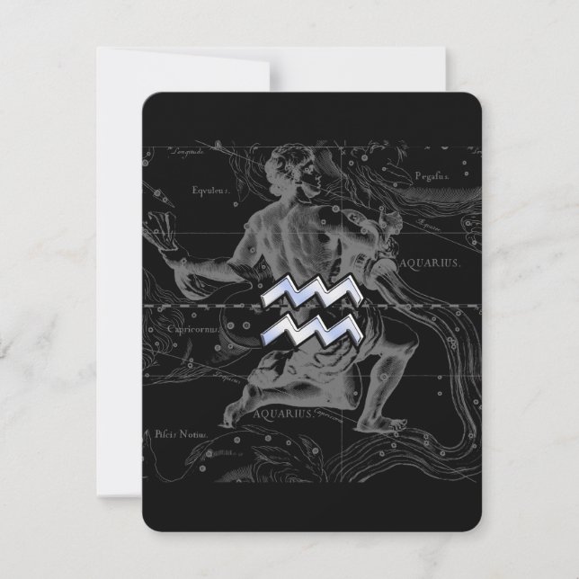 Carte Chrome comme Aquarius Zodiac Connexion Hevelius (Devant)
