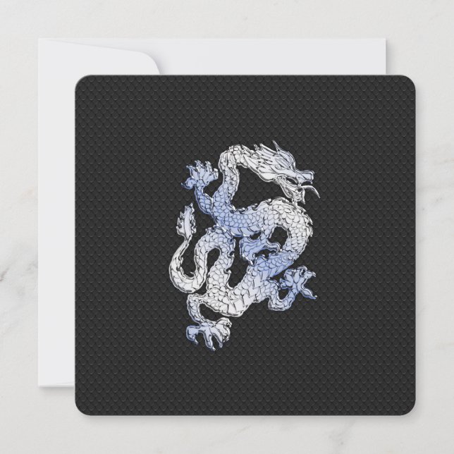 Carte Chrome comme argent Dragon Black Snake style de pe (Devant)