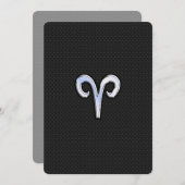 Carte Chrome Comme Aries Signe Zodiaque (Devant / Derrière)