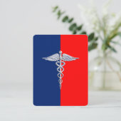 Carte Chrome Comme Caduceus Médicale Symbole Ligue (Debout devant)