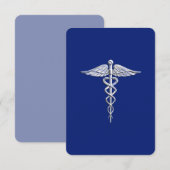 Carte Chrome Comme Caduceus Symbole Médicale Marine Déco (Devant / Derrière)