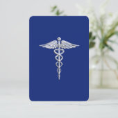 Carte Chrome Comme Caduceus Symbole Médicale Marine Déco (Debout devant)