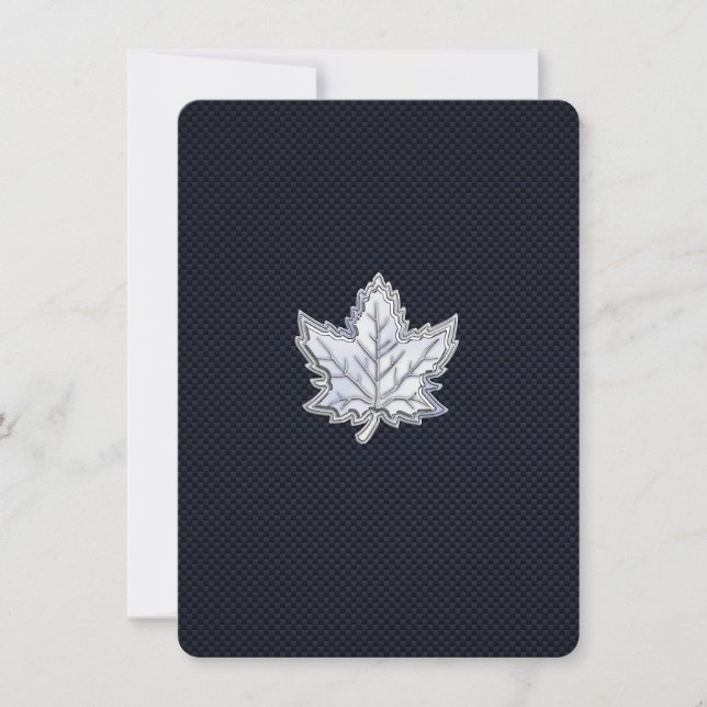 Carte Chrome comme feuille d'érable sur l'impression de  (Devant)