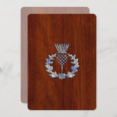 Carte Chrome comme le chardon sur le style en bois d'aca (Devant / Derrière)