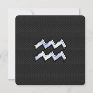 Carte Chrome like Aquarius Zodiac Sign on snake