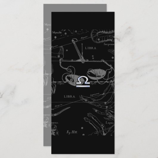 Carte Chrome like Libra Zodiac (Devant / Derrière)
