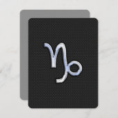 Carte Chrome Style Capricorn Zodiac Connexion style serp (Devant / Derrière)