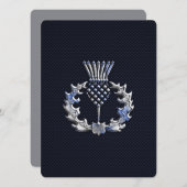 Carte Chrome sur fibre de carbone Imprimer le chardon éc (Devant / Derrière)