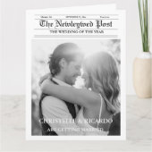 Carte Chronologie du Mariage de journal et infographie d (Devant)