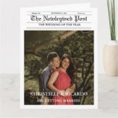 Carte Chronologie du Mariage de journal et infographie d (Devant)