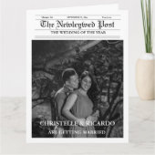 Carte Chronologie du Mariage de journal et infographie d (Devant)