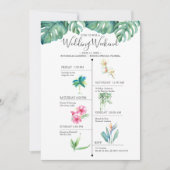 Carte Chronologie du week-end de mariage de destination (Devant)