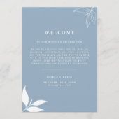 Carte chronologique Dusty Blue I Feuilles I Lettre (Devant)