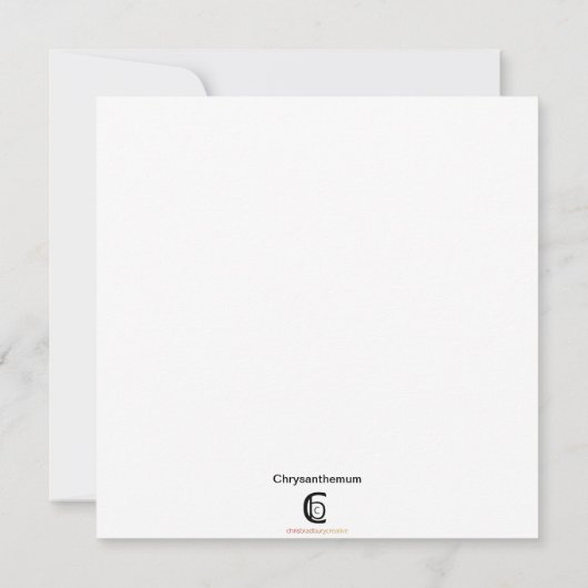 Carte Chrysanthème (Dos)