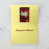 Carte Chrysanthème blanc floral photographique (Intérieur)
