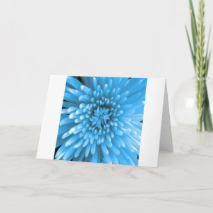 Carte Chrysanthème bleu