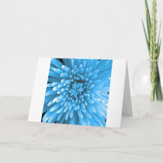 Carte Chrysanthème bleu (Devant)
