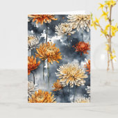 Carte Chrysanthème - Fleurs aquarelle (Fleur jaune)