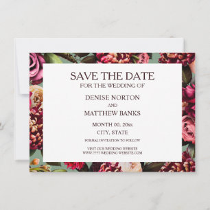 Carte Chrysanthème romantique sur Basil Green