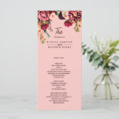 Carte Chrysanthème romantique sur Gossamer Pink (Debout devant)