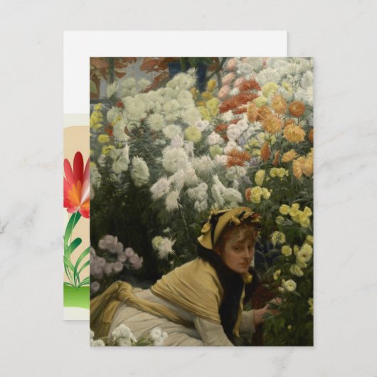 Carte Chrysanthèmes (Devant / Derrière)