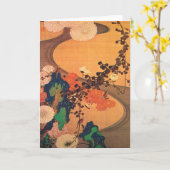 Carte Chrysanthèmes par un courant (Fleur jaune)