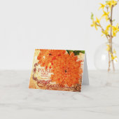 Carte Chrysanthèmes vintages (Fleur jaune)