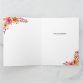 Carte Chrysanthemum Automne Floral 5 Photo Anniversaire (Intérieur)