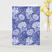 Carte Chrysanthemum Blue, William Morris (Fleur jaune)