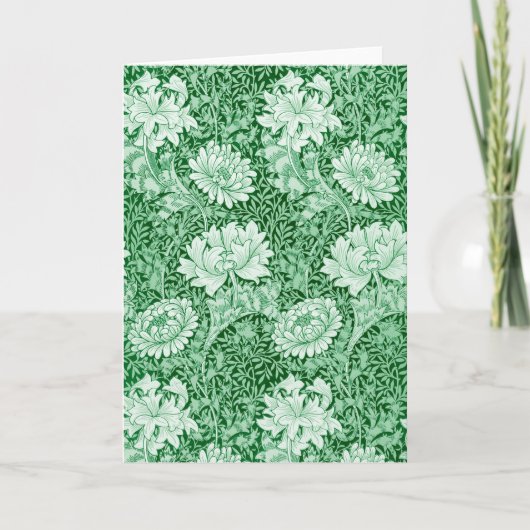 Carte Chrysanthemum Green, William Morris (Devant)
