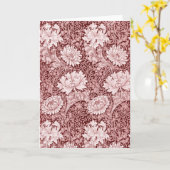 Carte Chrysanthemum Maroon, William Morris (Fleur jaune)