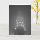 Carte Chrysler Buiding en brouillard (Fleur jaune)