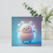 Carte Chubby Bunny & Papillons (Debout devant)