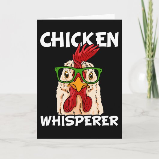 Carte Chuchoteur de poulet Fermier de poulet Nerd Coq de (Devant)