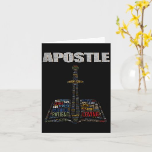 Carte Church Minister Word Cloud Astle Pastor Appreciati (Fleur jaune)