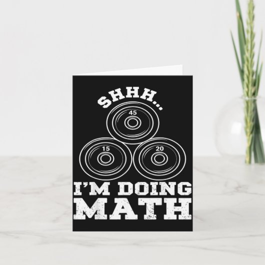 Carte Chut Faire Des Maths Drôle De Musculation (Devant)