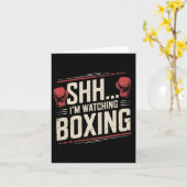 Carte Chut... Je regarde la boxe drôle pour les combatta (Fleur jaune)