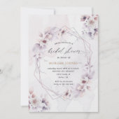 Carte chute d'aquarelle fleurie nuptiale douche invitati (Devant)