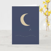 Carte Chute de Lune - Lune drôle (Fleur jaune)