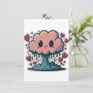 Carte chute de pluie cardiaque