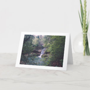 CARTE CHUTE D'EAU DANS LA FORÊT (PHOTOGRAPHIE/ CITATION